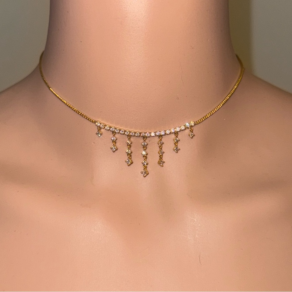 NWT Anthropology Gold Sparkly Necklace